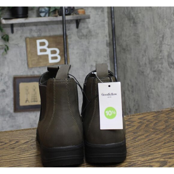 NWT Goodfellow & Co Mens Huxley Chelsea Boots 90971870 Brown Green 10.5 - Picture 7 of 9